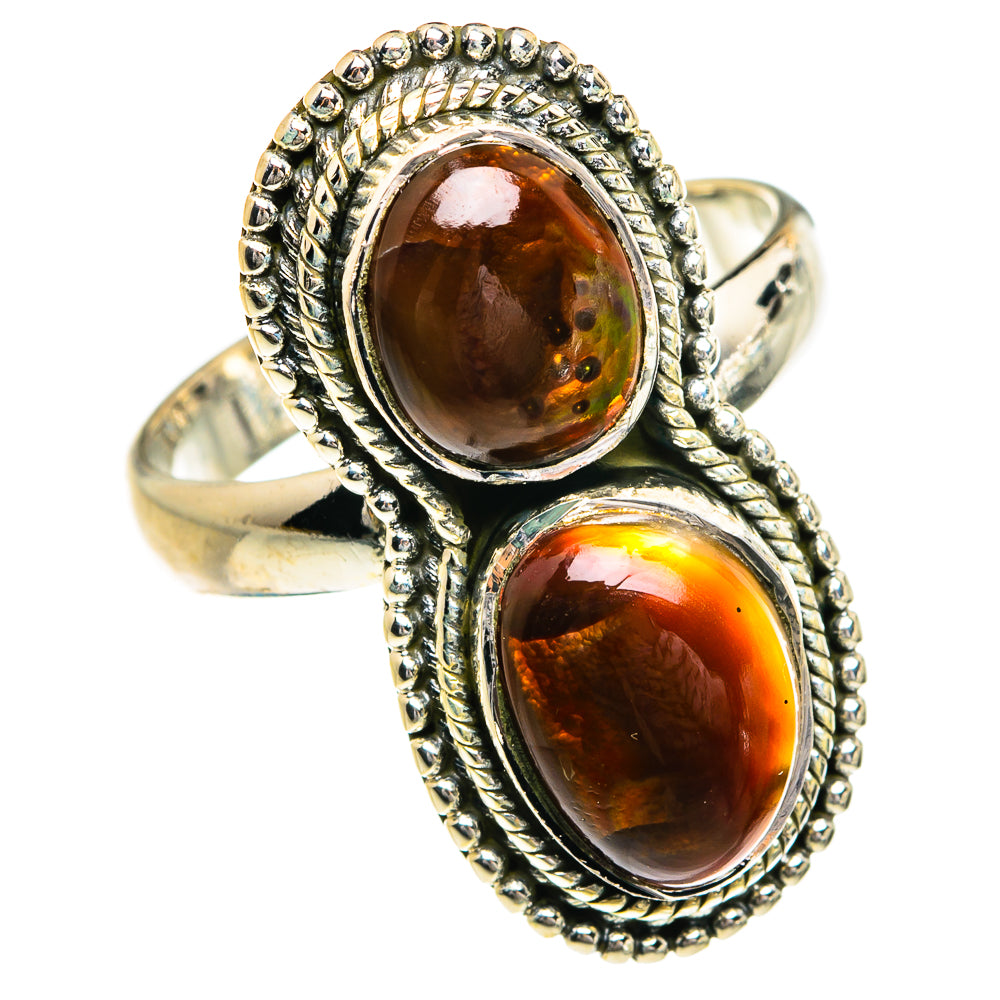 Mexican Fire Agate Rings handcrafted by Anasilvercos - RING80257
