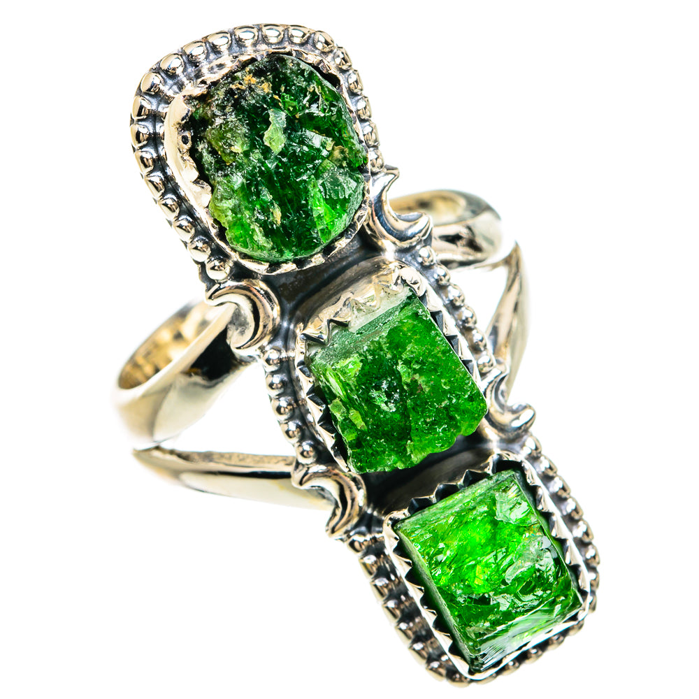 Chrome Diopside Rings handcrafted by Anasilvercos - RING80280