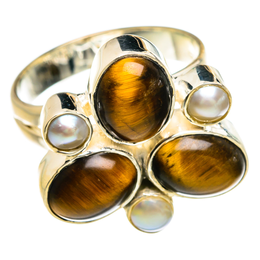 Tiger Eye Rings handcrafted by Anasilvercos - RING80282