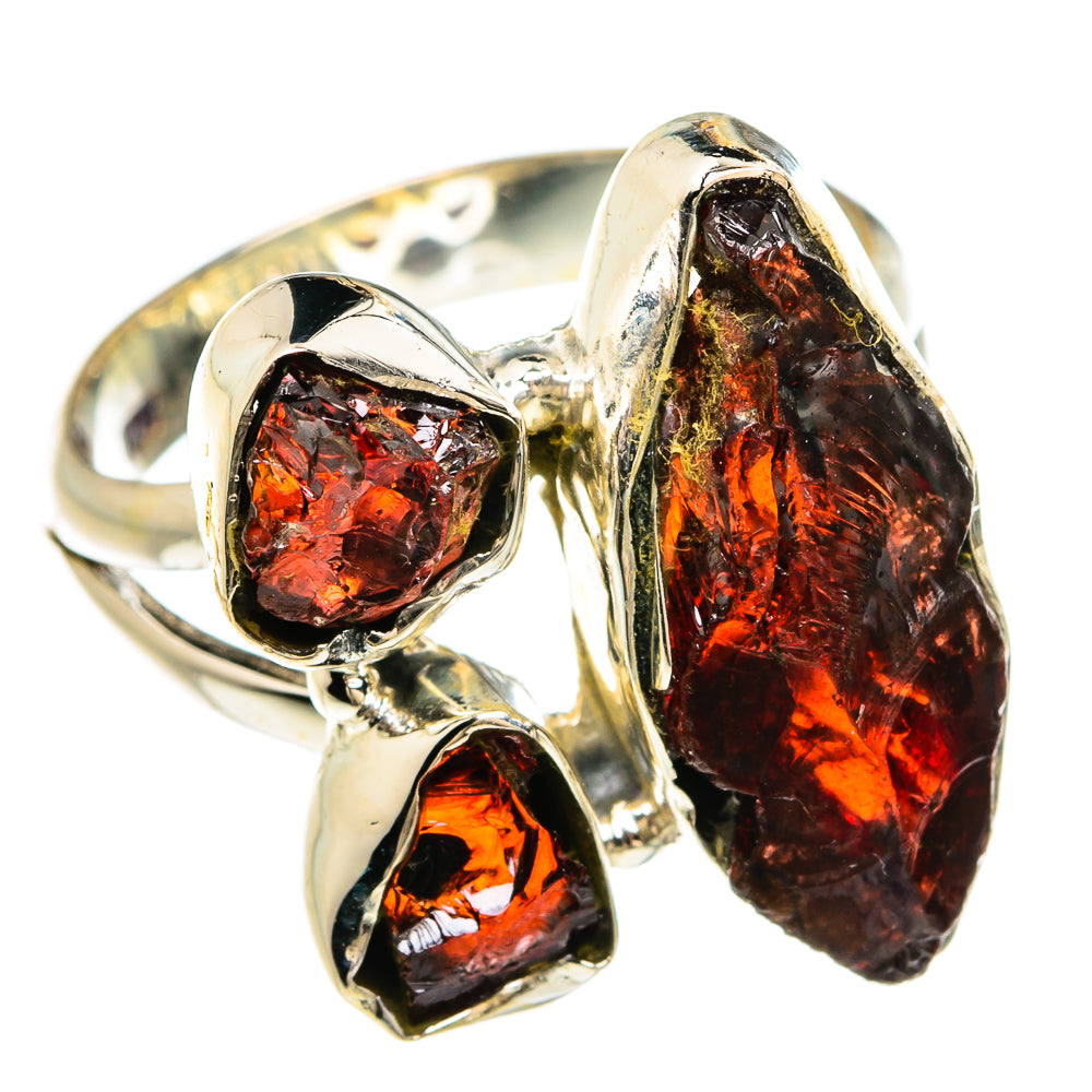 Garnet Rings handcrafted by Anasilvercos - RING80289
