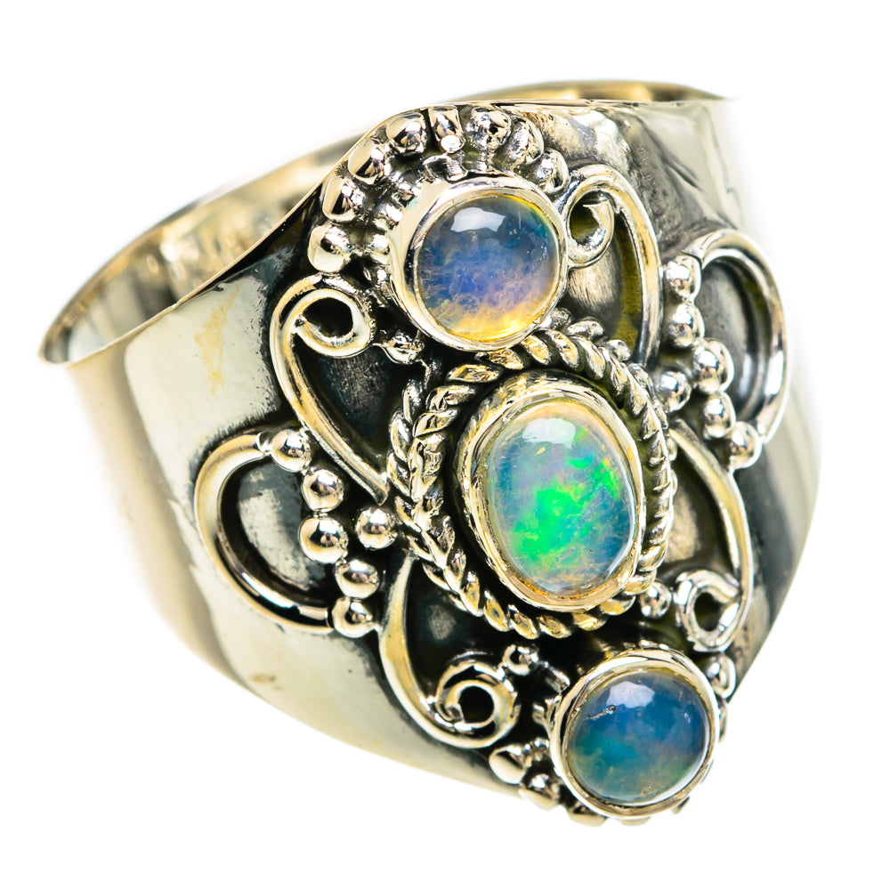 Ethiopian Opal Rings handcrafted by Anasilvercos - RING80300