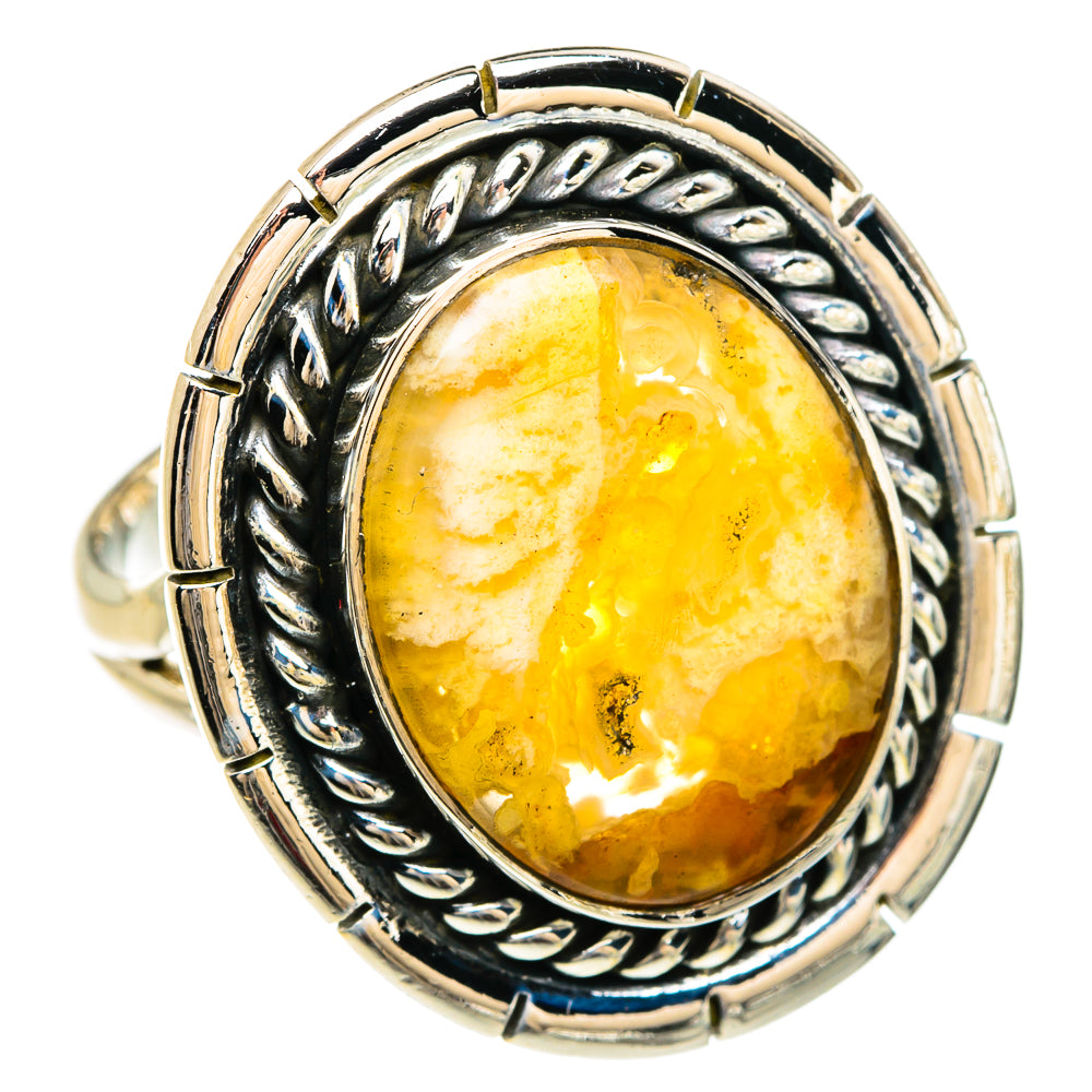Plume Agate Rings handcrafted by Anasilvercos - RING80318