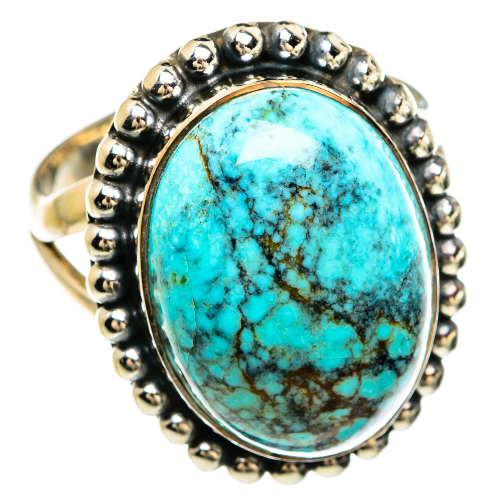 Tibetan Turquoise Rings handcrafted by Anasilvercos - RING80360