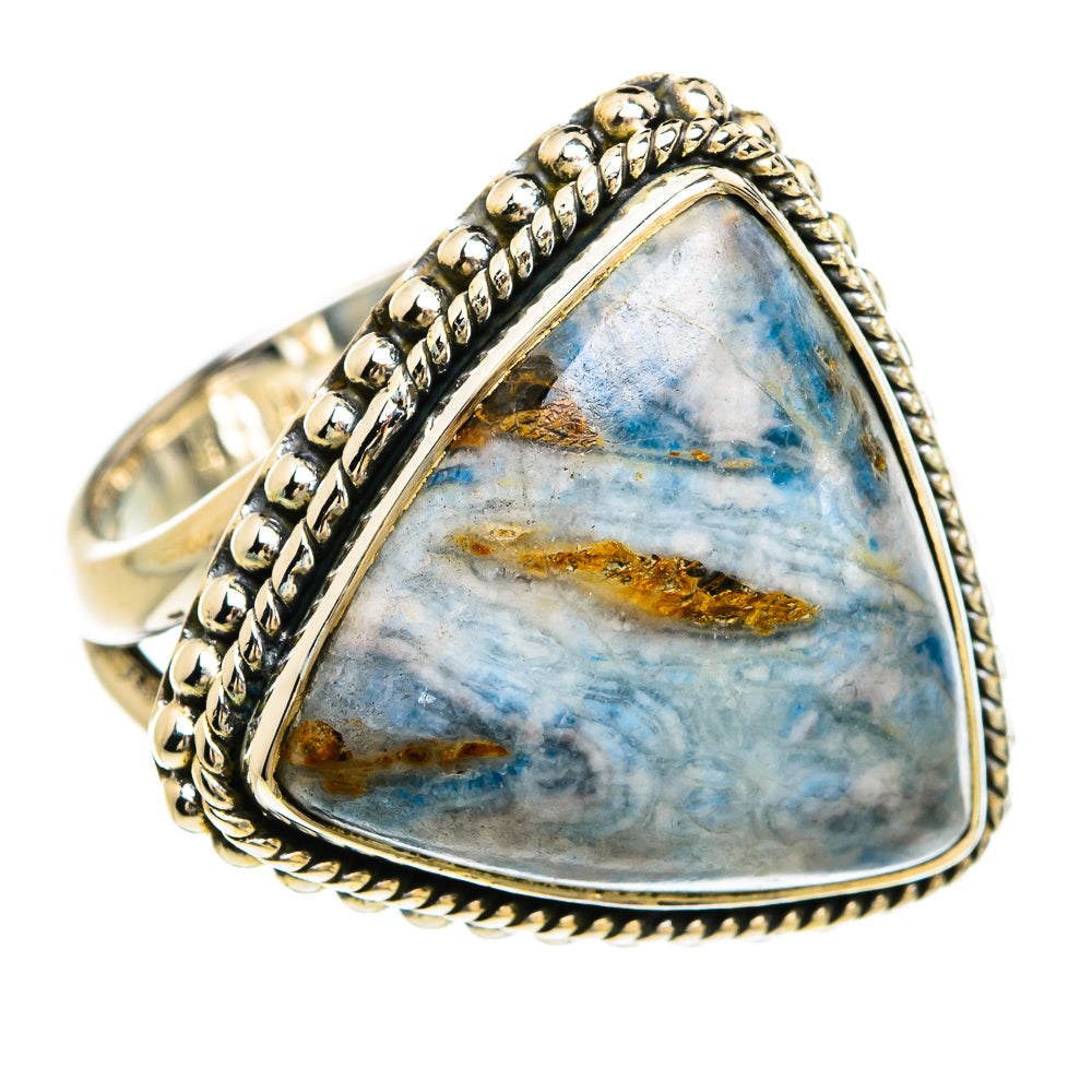Blue Scheelite Rings handcrafted by Anasilvercos - RING80365