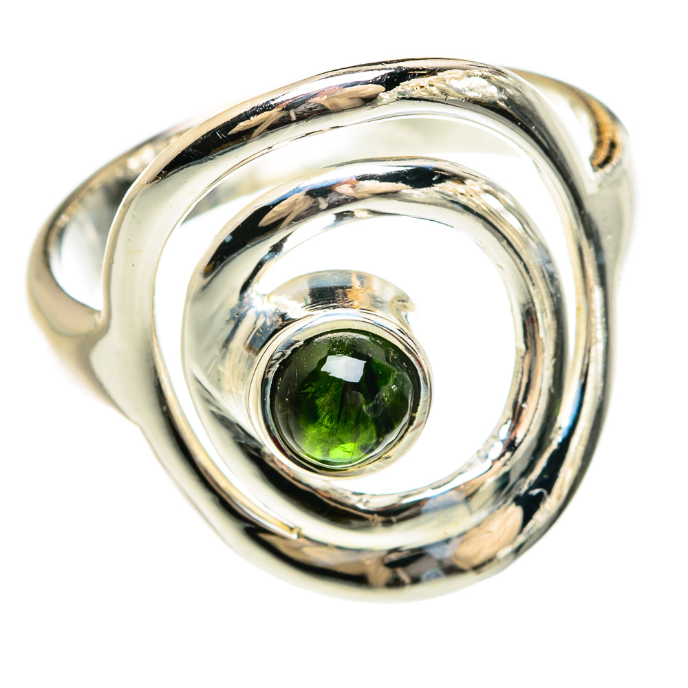 Green Tourmaline Rings handcrafted by Anasilvercos - RING80366