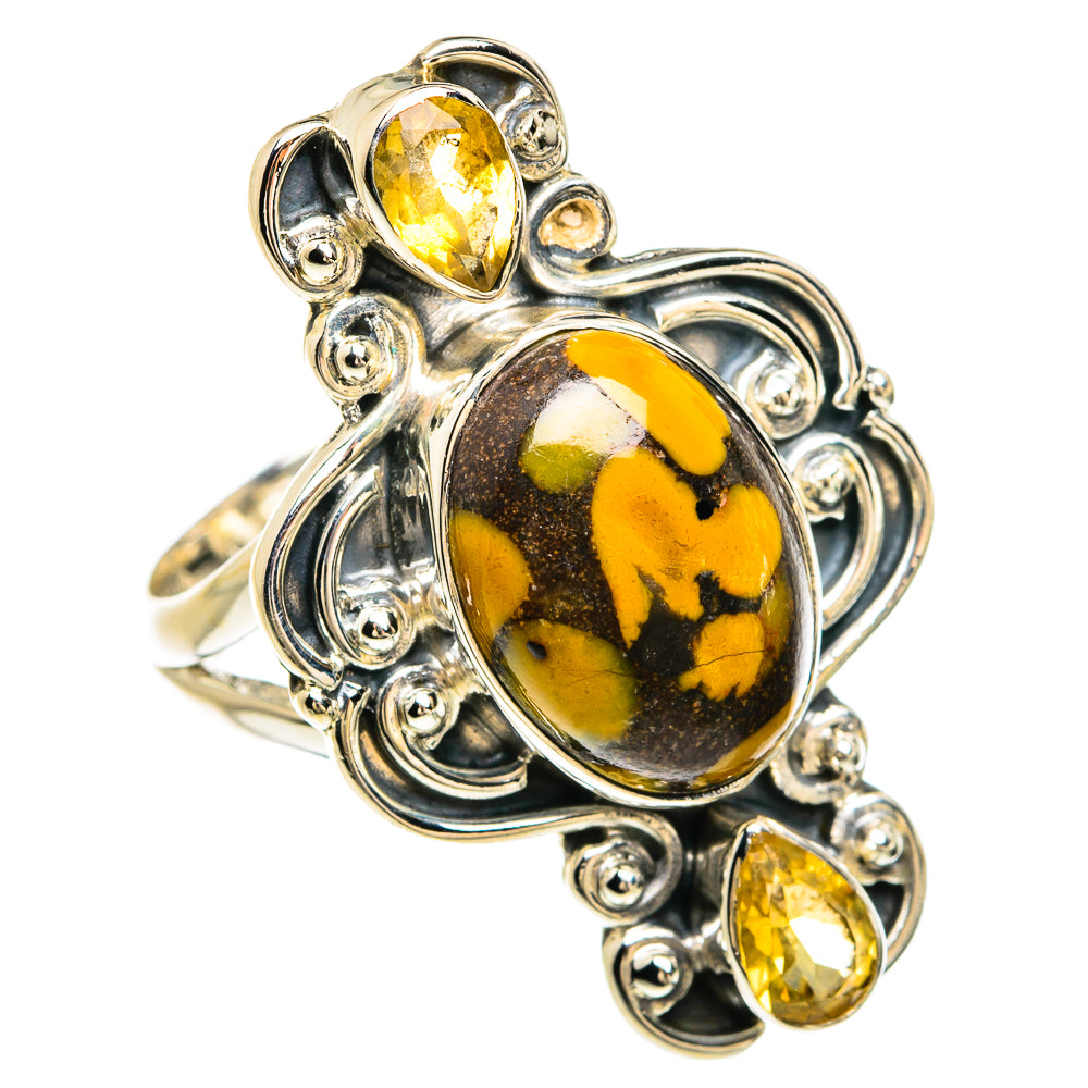 Peanut Wood Jasper Rings handcrafted by Anasilvercos - RING80370