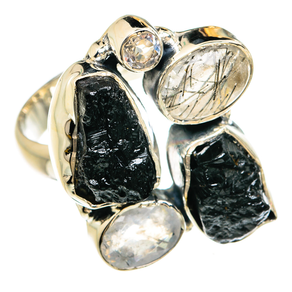 Black Tourmaline Rings handcrafted by Anasilvercos - RING80379