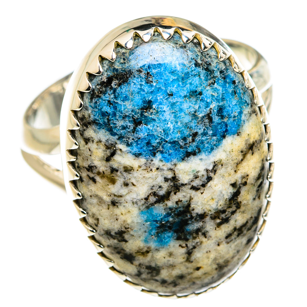 K2 Blue Azurite Rings handcrafted by Anasilvercos - RING80389 - Photo 2