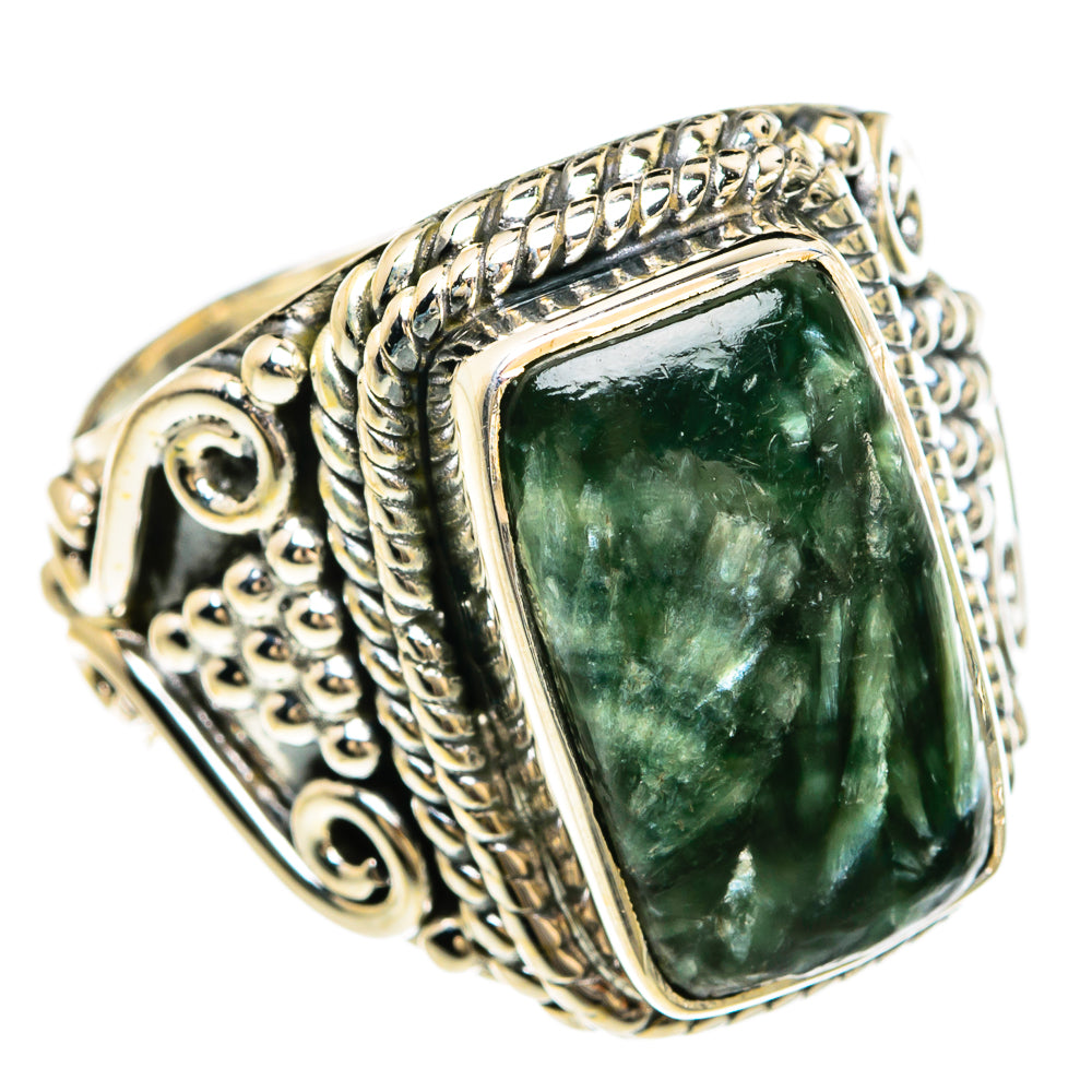 Seraphinite Rings handcrafted by Anasilvercos - RING80396