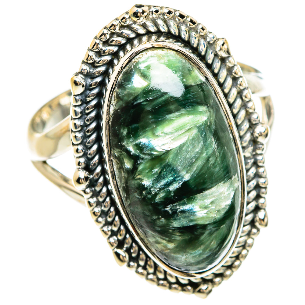 Seraphinite Rings handcrafted by Anasilvercos - RING80420