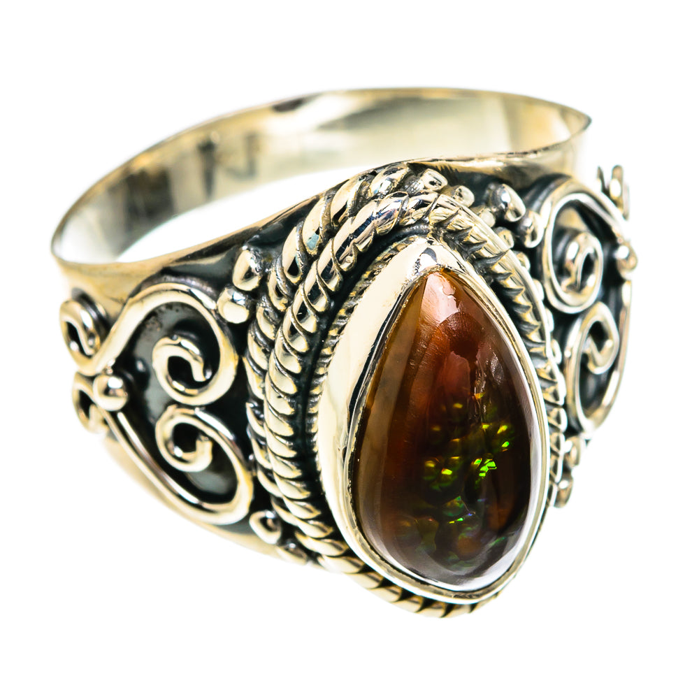 Mexican Fire Agate Rings handcrafted by Anasilvercos - RING80424