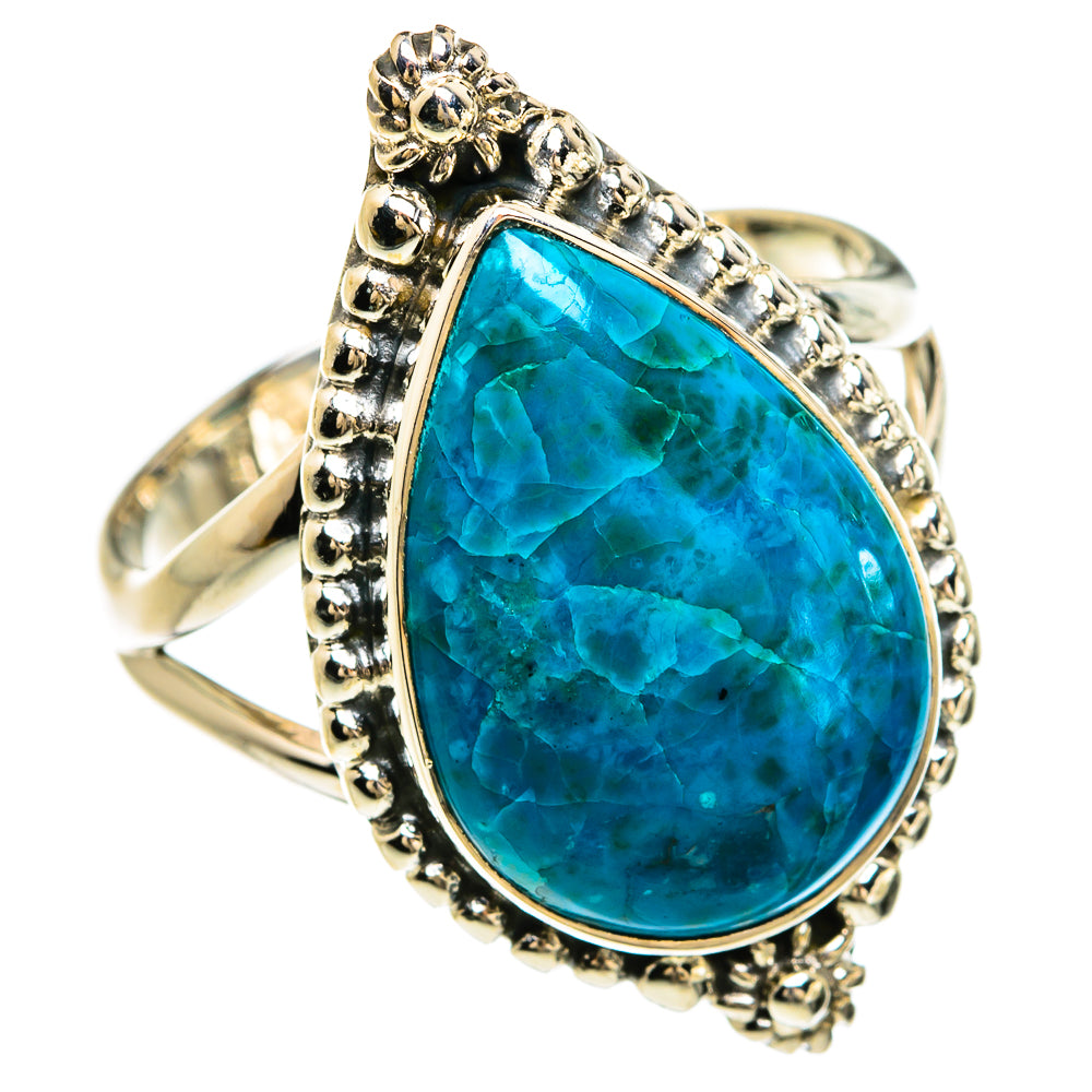 Chrysocolla Rings handcrafted by Anasilvercos - RING80438