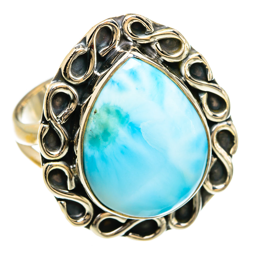 Larimar Rings handcrafted by Anasilvercos - RING80441