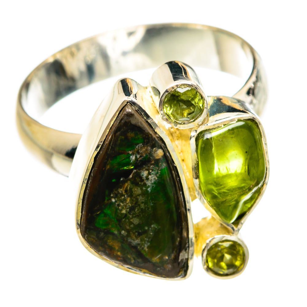 Ammolite Rings handcrafted by Anasilvercos - RING80442
