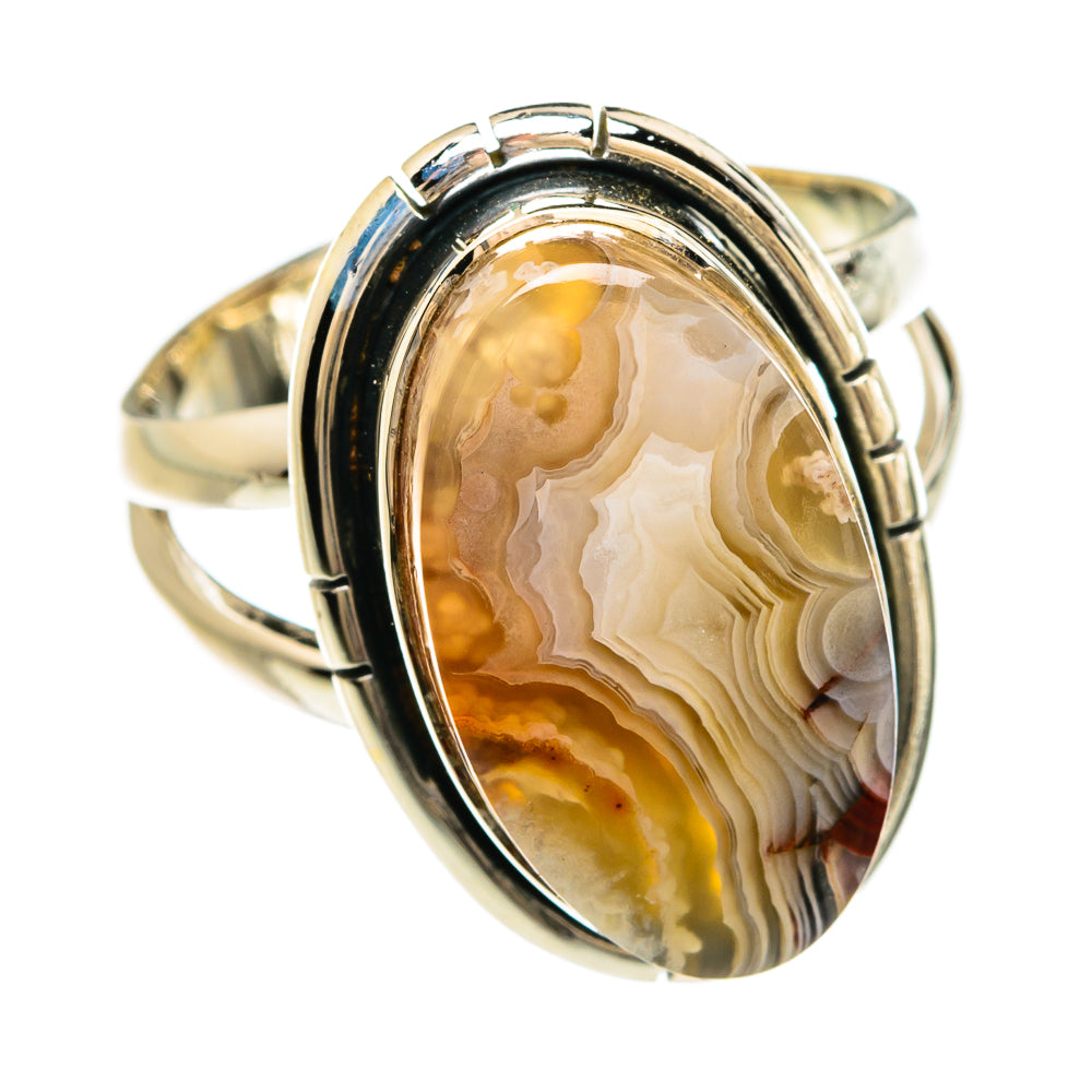 Laguna Lace Agate Rings handcrafted by Anasilvercos - RING80447