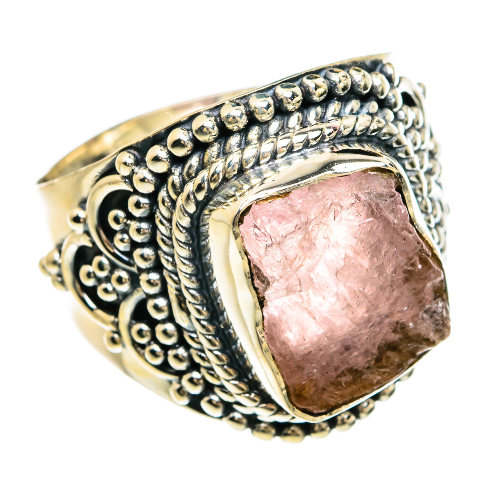 Rose Quartz Rings handcrafted by Anasilvercos - RING80449