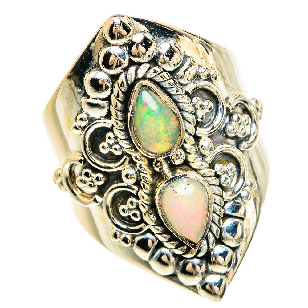 Ethiopian Opal Rings handcrafted by Anasilvercos - RING80459