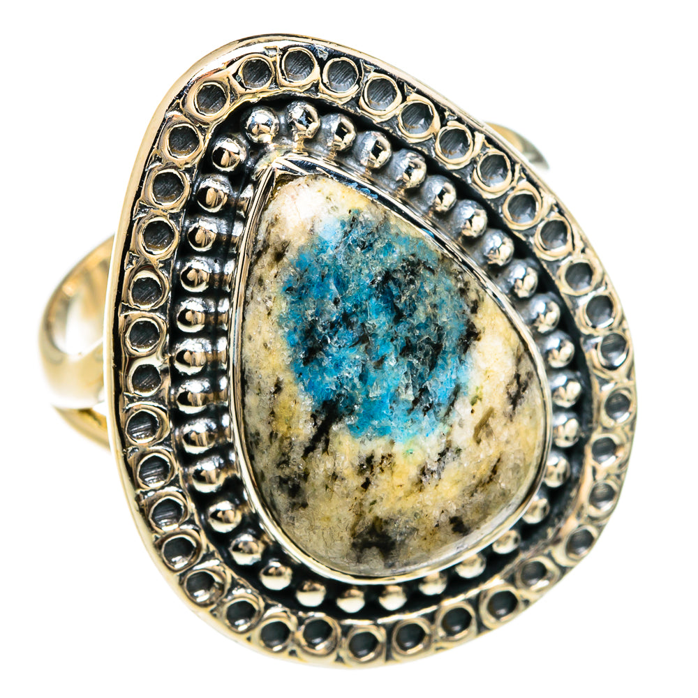 K2 Blue Azurite Rings handcrafted by Anasilvercos - RING80464 - Photo 2