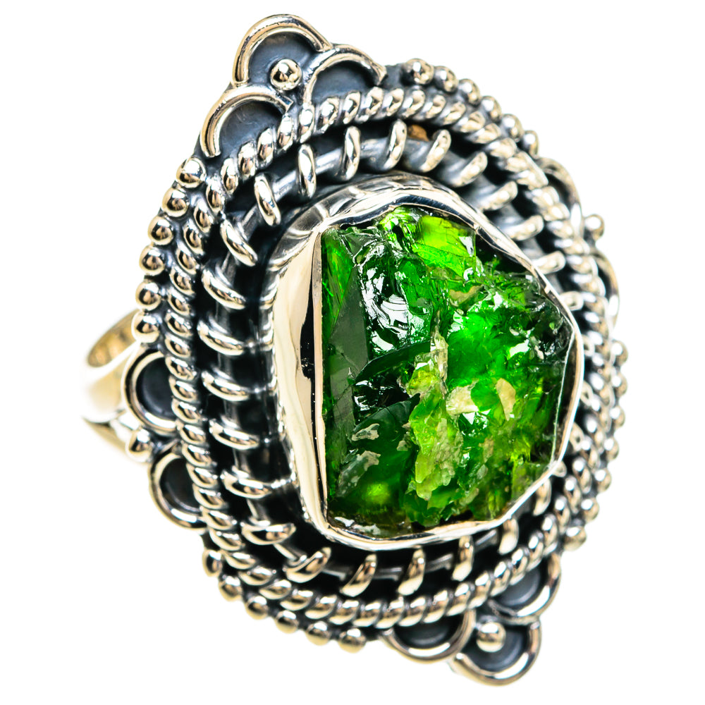 Chrome Diopside Rings handcrafted by Anasilvercos - RING80467
