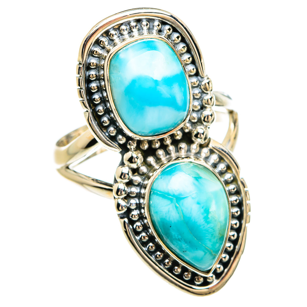 Larimar Rings handcrafted by Anasilvercos - RING80483