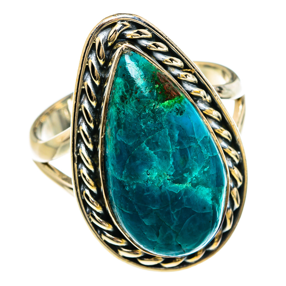 Chrysocolla Rings handcrafted by Anasilvercos - RING80484