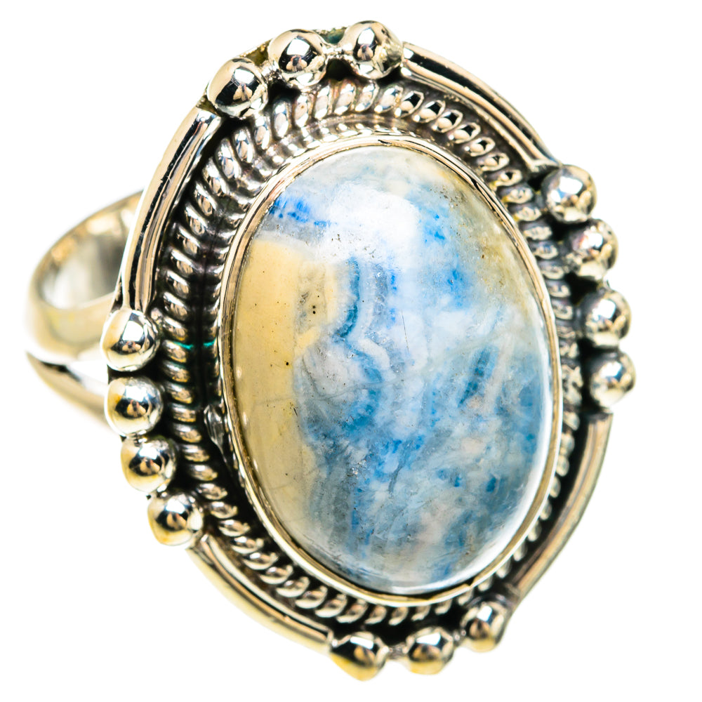 Blue Scheelite Rings handcrafted by Anasilvercos - RING80486