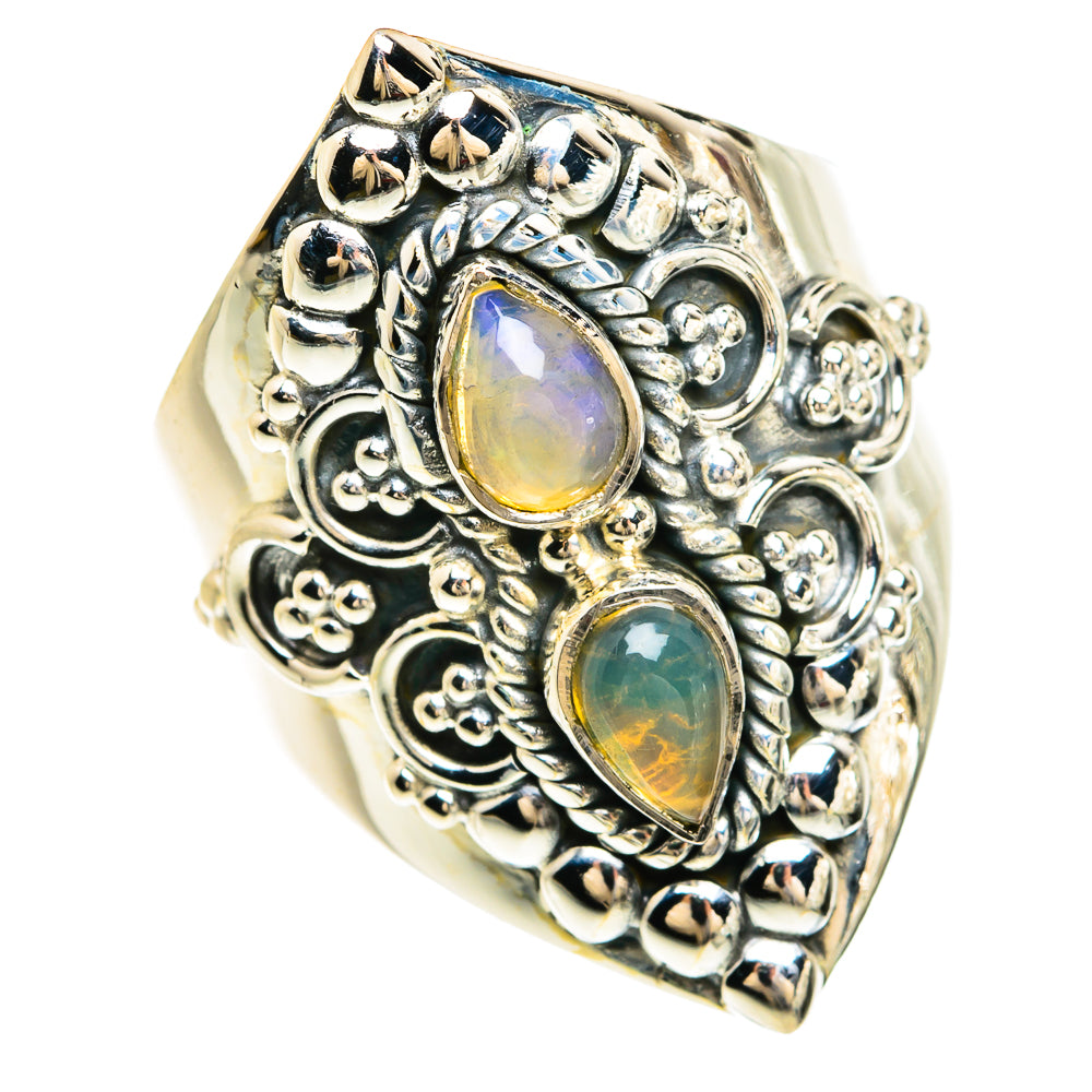 Ethiopian Opal Rings handcrafted by Anasilvercos - RING80506