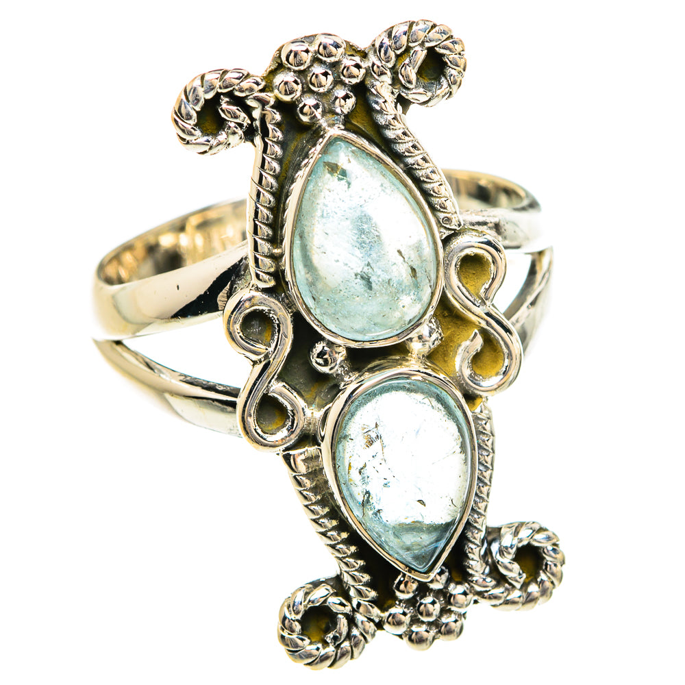 Aquamarine Rings handcrafted by Anasilvercos - RING80509