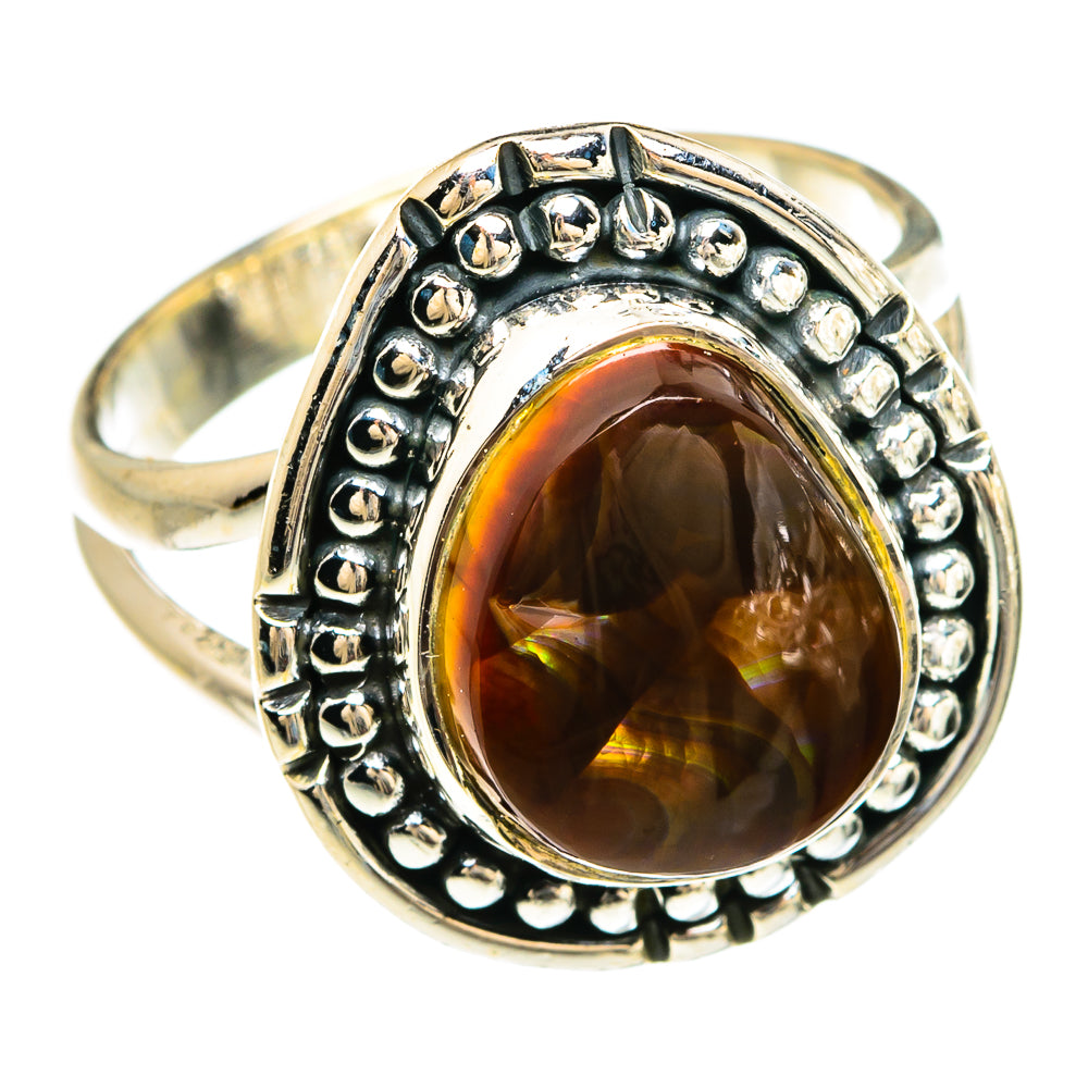 Mexican Fire Agate Rings handcrafted by Anasilvercos - RING80514