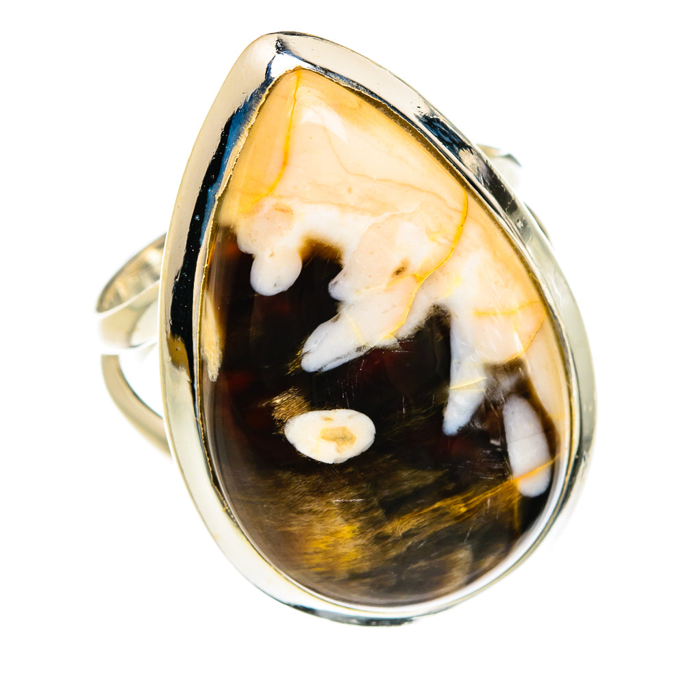 Peanut Wood Jasper Rings handcrafted by Anasilvercos - RING80515