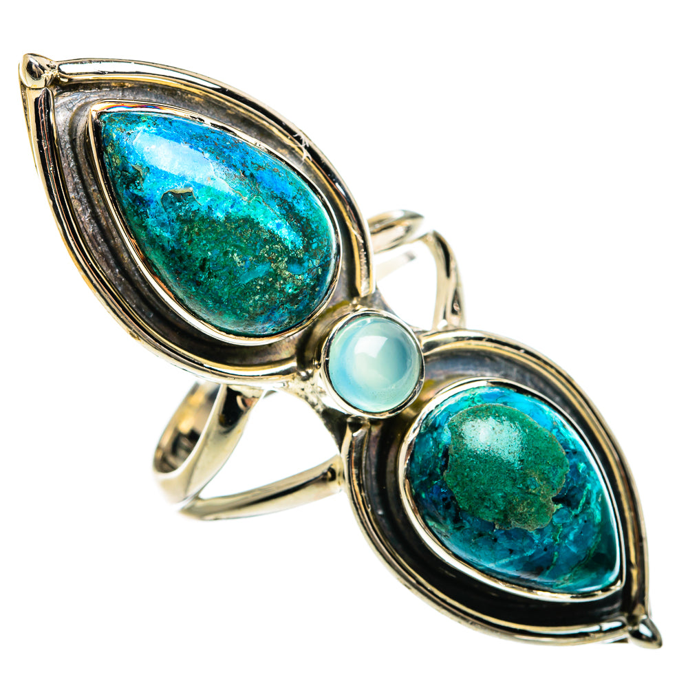 Chrysocolla Rings handcrafted by Anasilvercos - RING80534