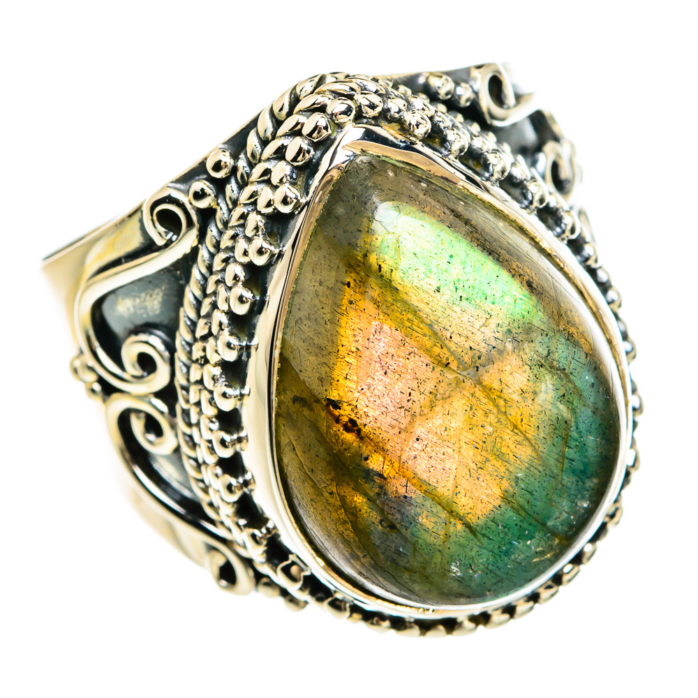 Labradorite Rings handcrafted by Anasilvercos - RING80535