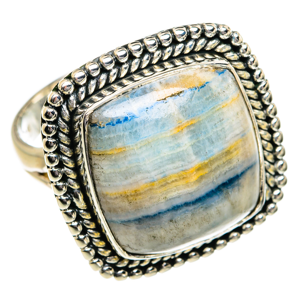 Blue Scheelite Rings handcrafted by Anasilvercos - RING80571