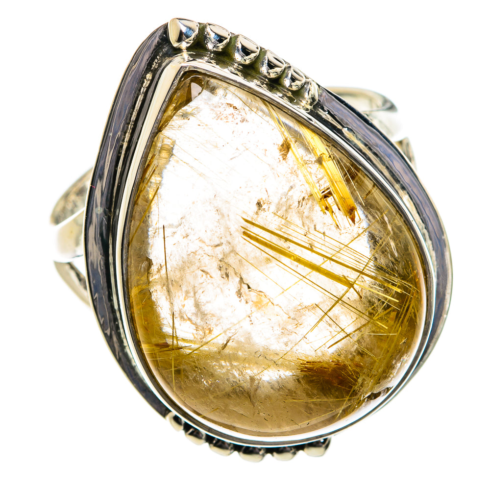 Rutilated Quartz Rings handcrafted by Anasilvercos - RING80593