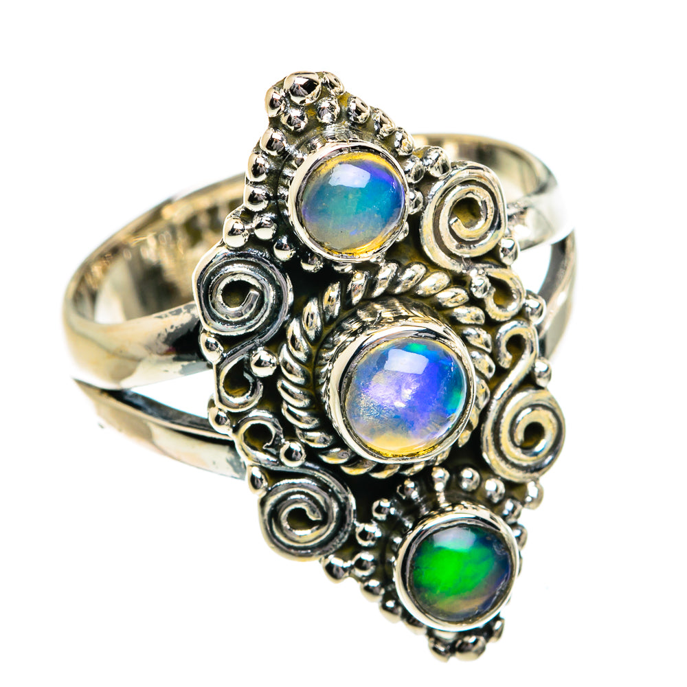 Ethiopian Opal Rings handcrafted by Anasilvercos - RING80601