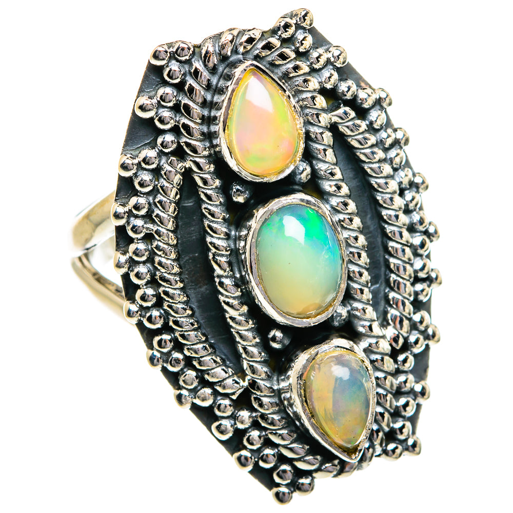 Ethiopian Opal Rings handcrafted by Anasilvercos - RING80603