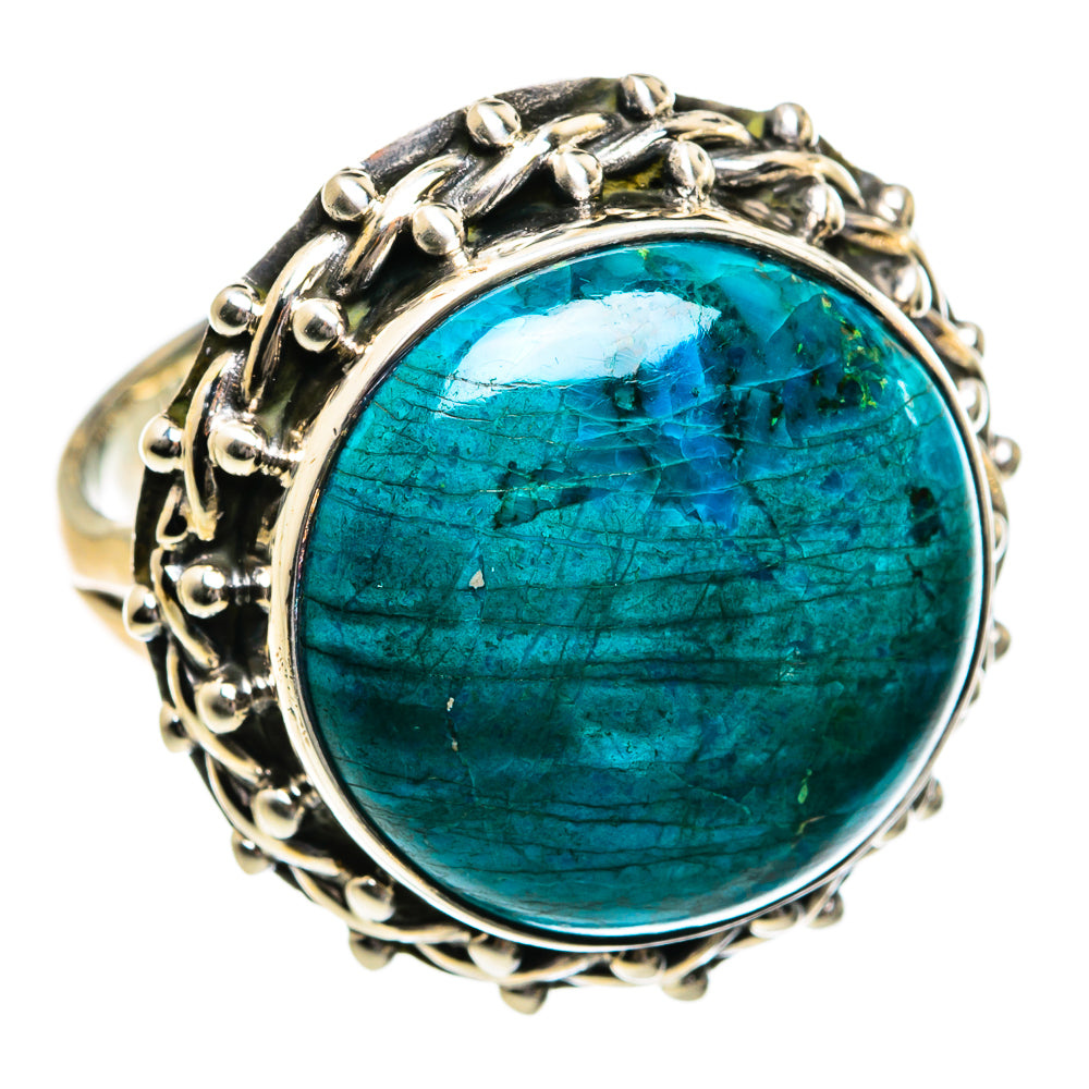 Chrysocolla Rings handcrafted by Anasilvercos - RING80609