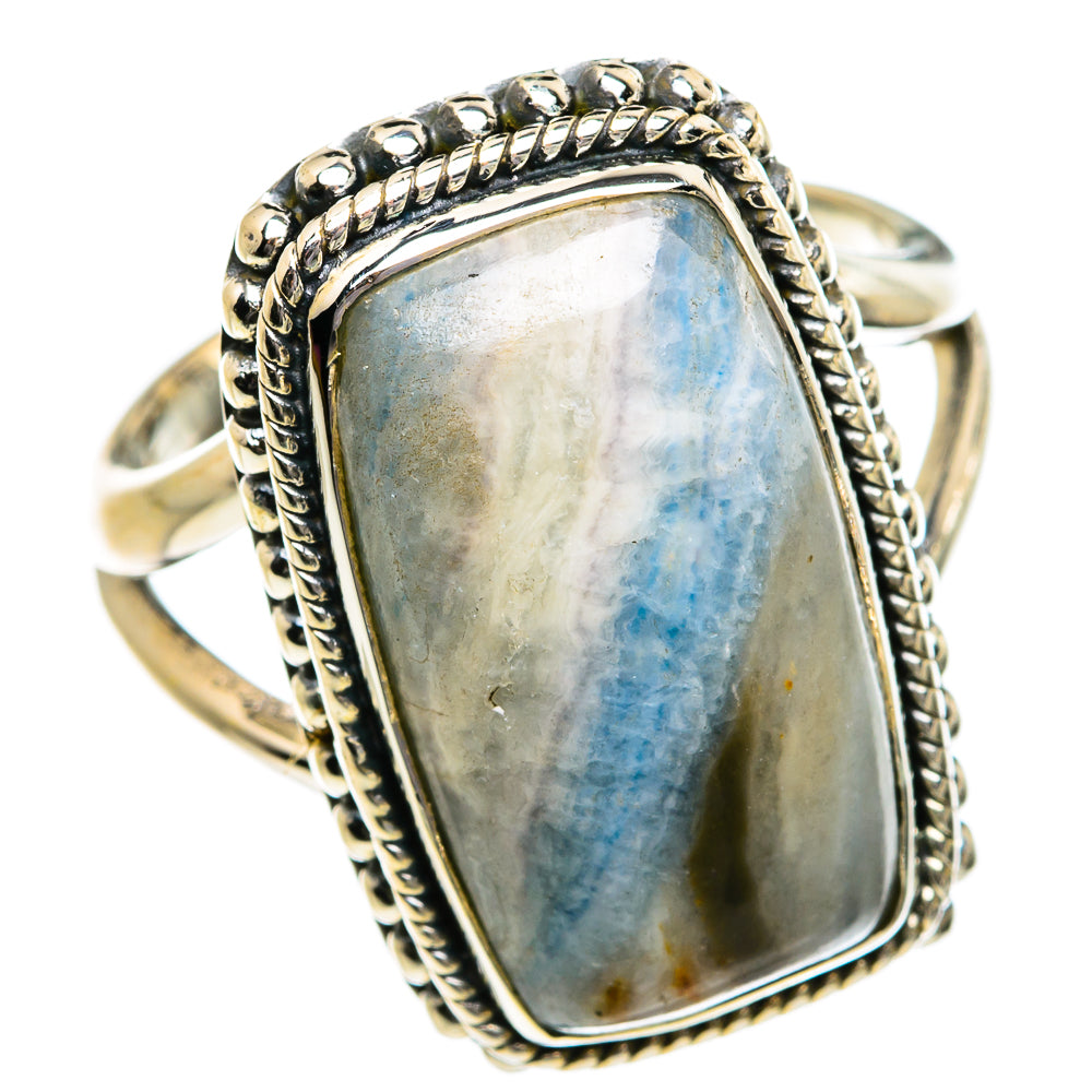 Blue Scheelite Rings handcrafted by Anasilvercos - RING80641