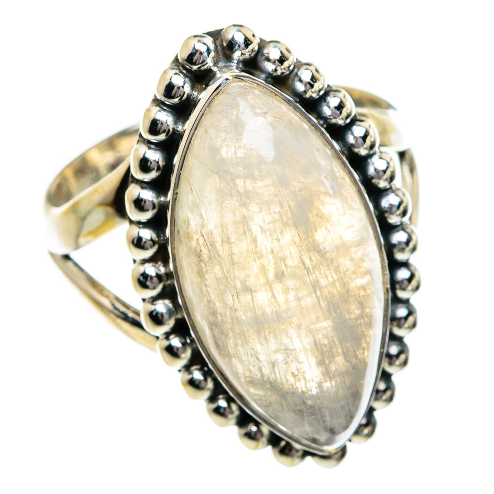 Rainbow Moonstone Rings handcrafted by Anasilvercos - RING80663