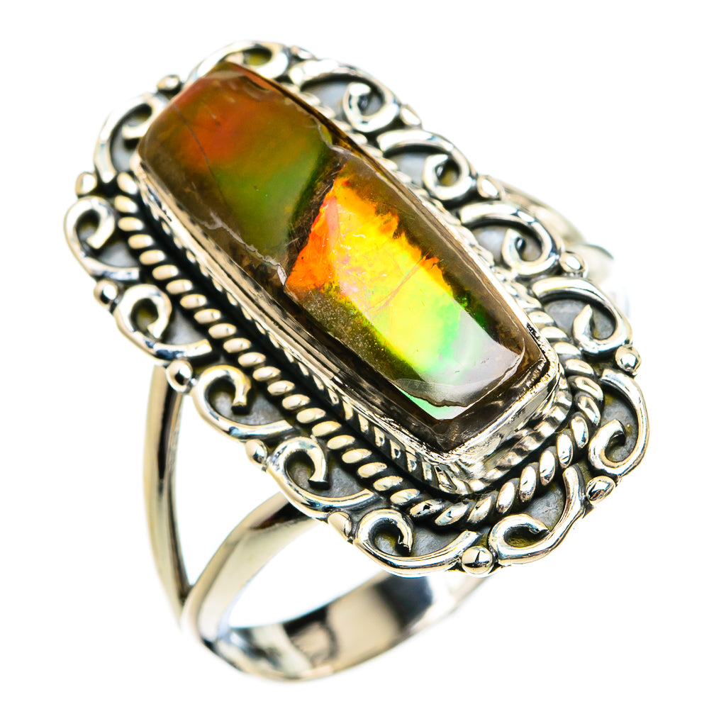 Ammolite Rings handcrafted by Anasilvercos - RING80665