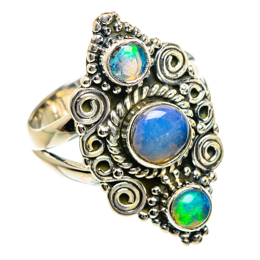 Ethiopian Opal Rings handcrafted by Anasilvercos - RING80666