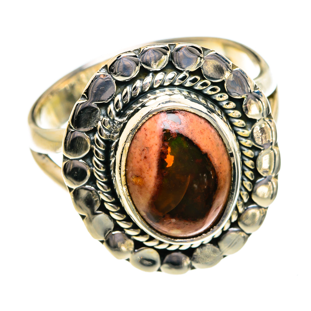 Mexican Fire Opal Rings handcrafted by Anasilvercos - RING80667