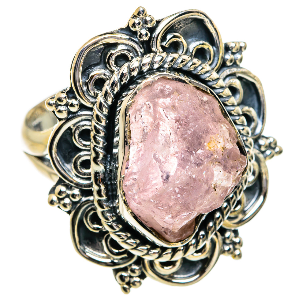 Rose Quartz Rings handcrafted by Anasilvercos - RING80711