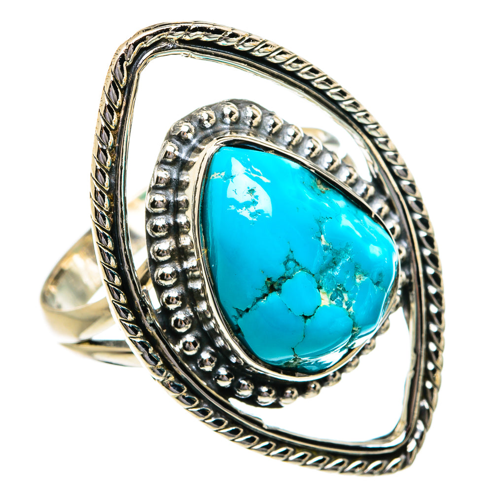 Tibetan Turquoise Rings handcrafted by Anasilvercos - RING80727