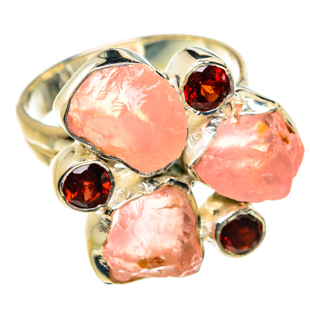 Rose Quartz Rings handcrafted by Anasilvercos - RING80737