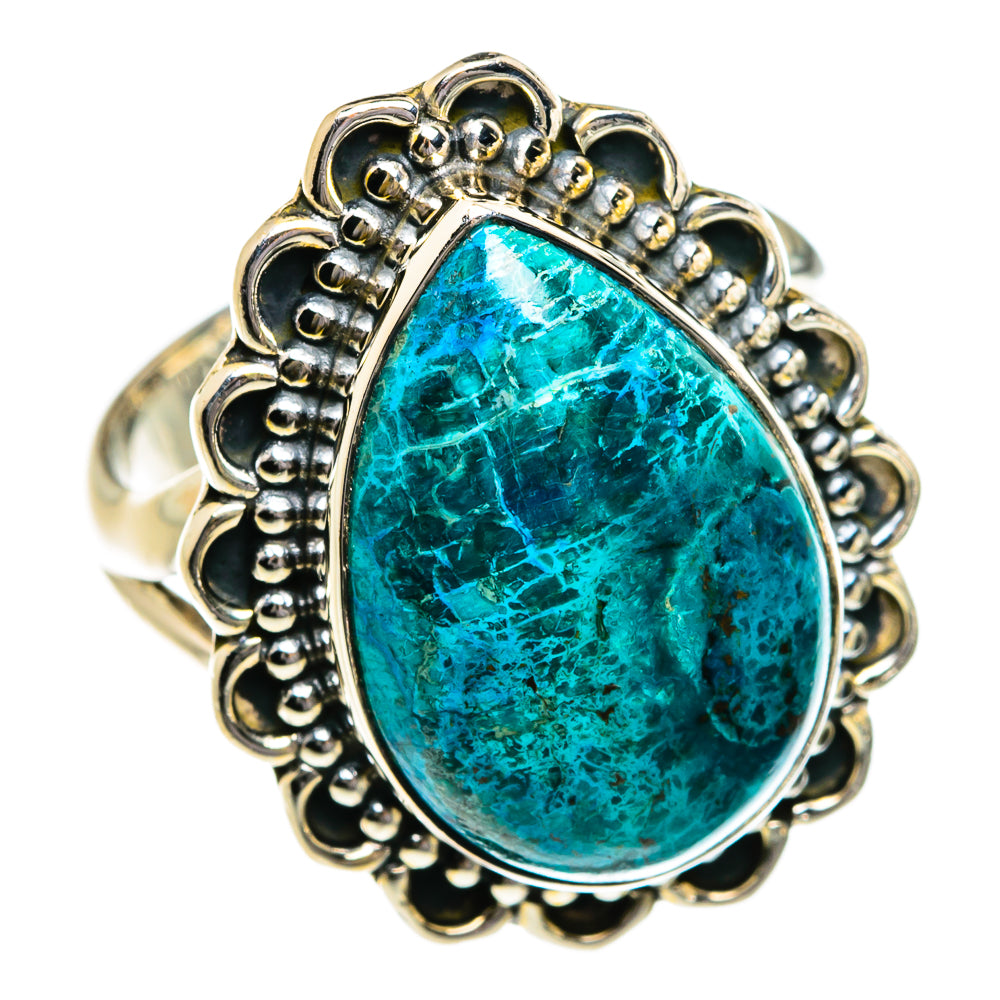 Chrysocolla Rings handcrafted by Anasilvercos - RING80754