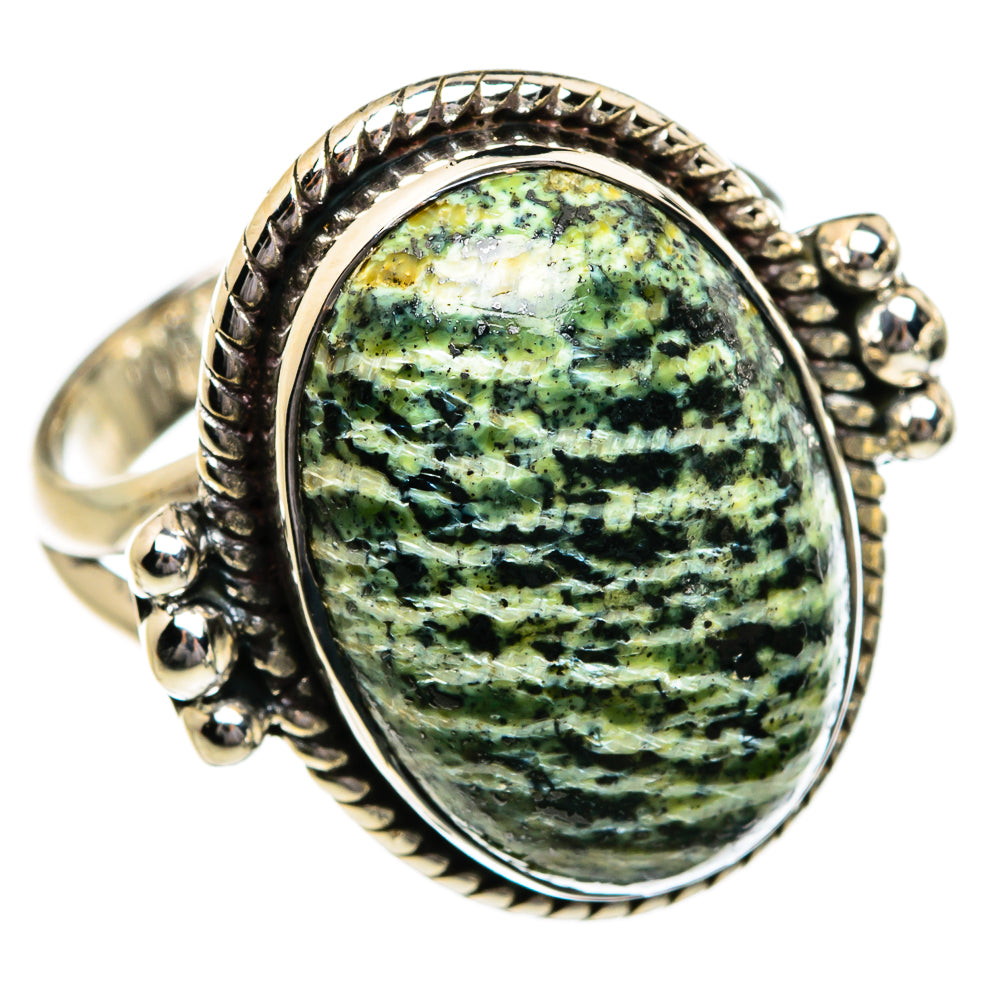 Lizard Jasper Rings handcrafted by Anasilvercos - RING80757