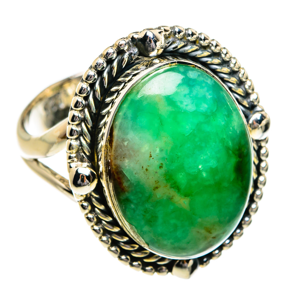 Chrysoprase Rings handcrafted by Anasilvercos - RING80759