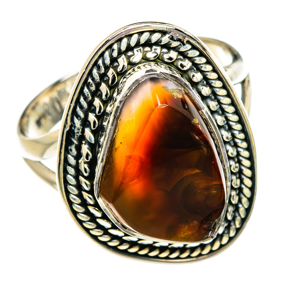 Mexican Fire Agate Rings handcrafted by Anasilvercos - RING80760