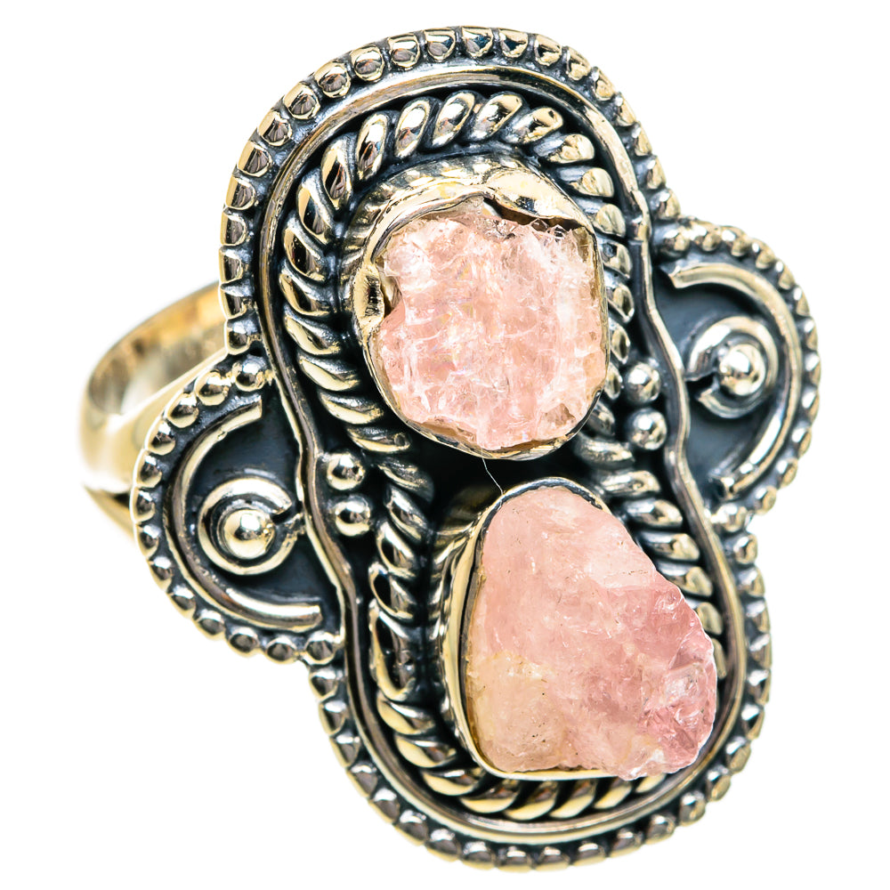 Rose Quartz Rings handcrafted by Anasilvercos - RING80763
